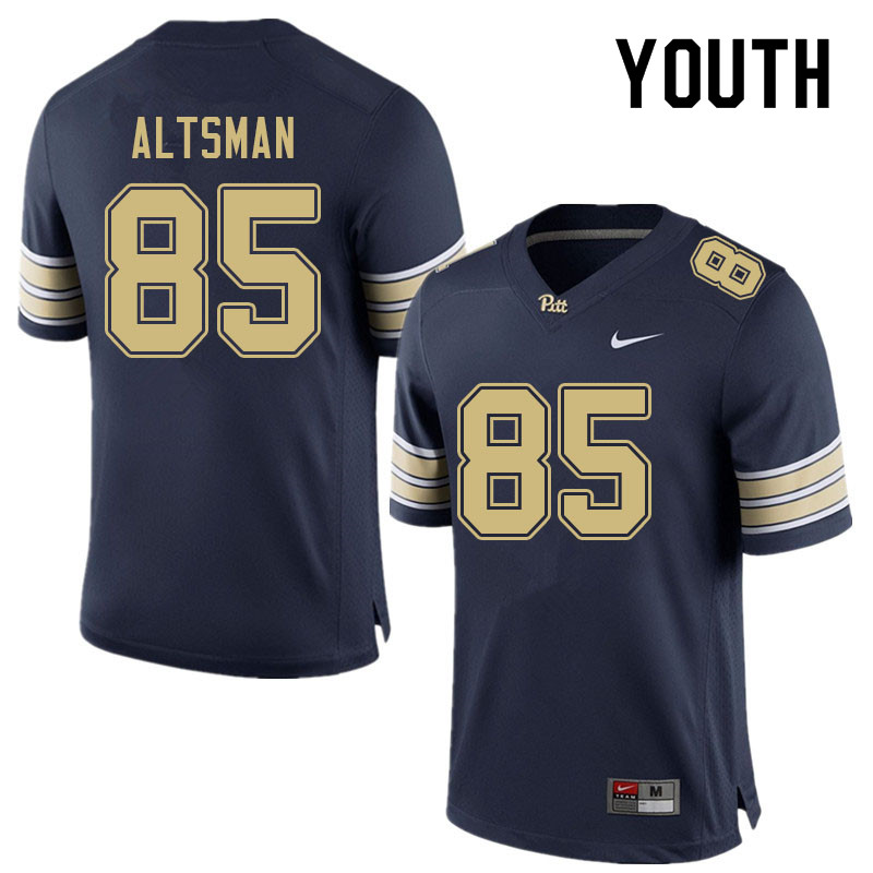 Youth #85 Josh Altsman Pitt Panthers College Football Jerseys Sale-Navy